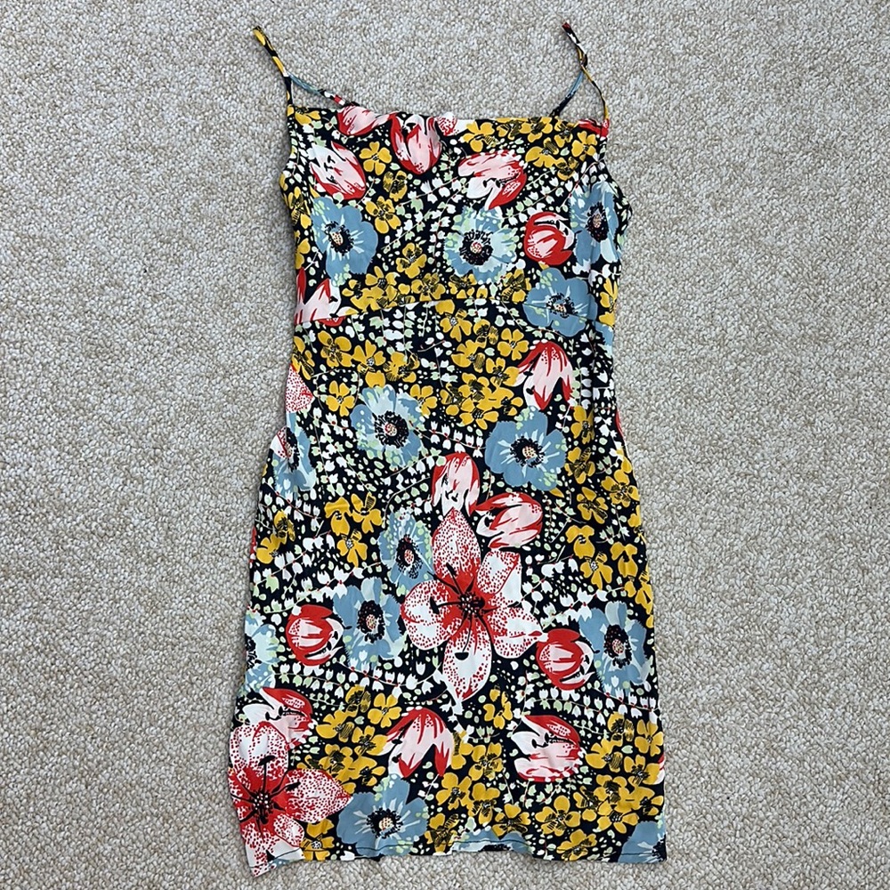 Anthropologie Floral Fitted Dress